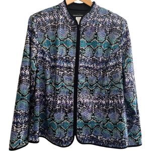 2X Sequin Jacket by Addressing Woman Stunning! NWT🏷 snakeskin design